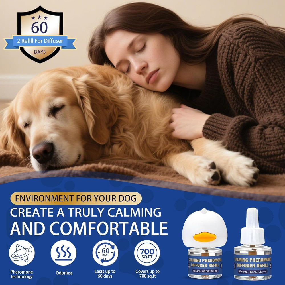 Dog Pheromone Calming Diffuser: Relaxing Pheromone Diffuser for Dogs Relief Stre