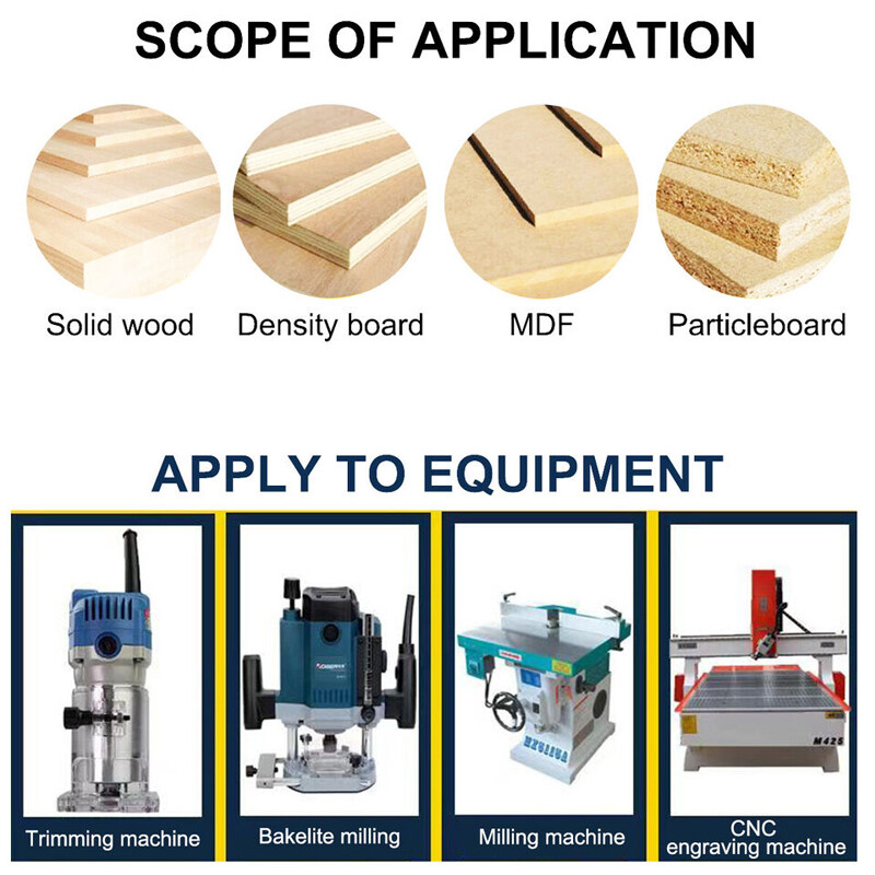 2Pcs 1/4 Shank Tongue and Groove Router Bit Set 3T T-Shape Wood Milling Cutter