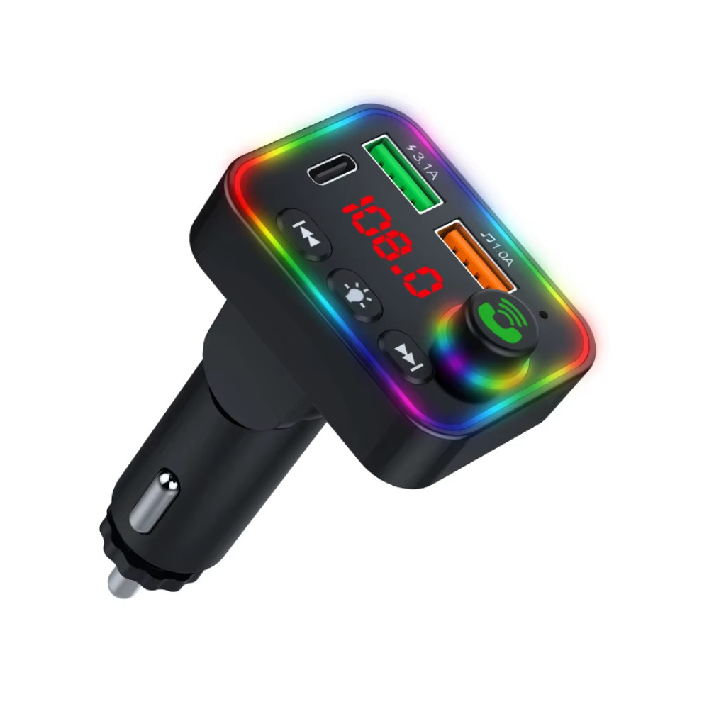 Car Wireless Bluetooth 5.0 FM Transmitter  MP3 Player USB3.1A Car Charger U Disk