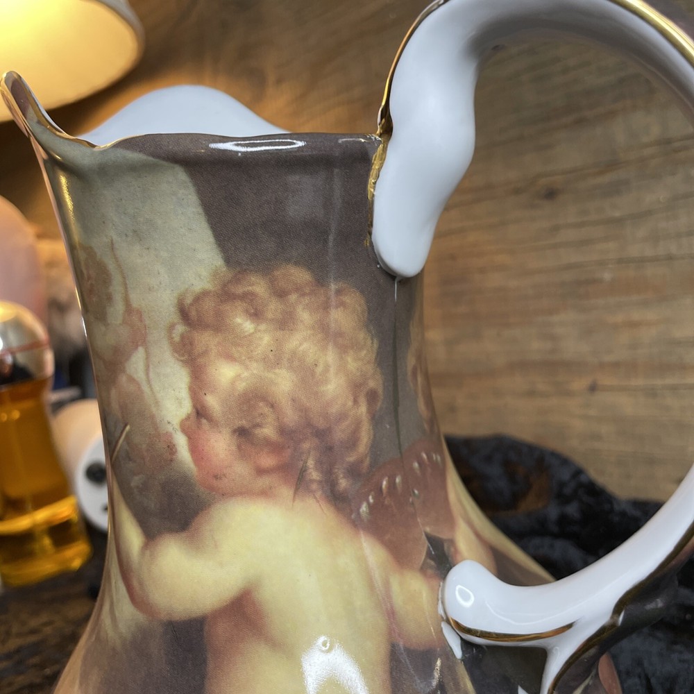 Ceramic Pitcher Formalities by Baum Bros. Cherub Collection