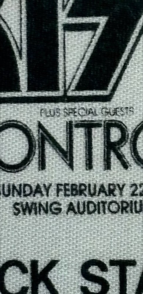 Kiss & Montrose 2/22/76 Swing Auditorium Backstage Pass