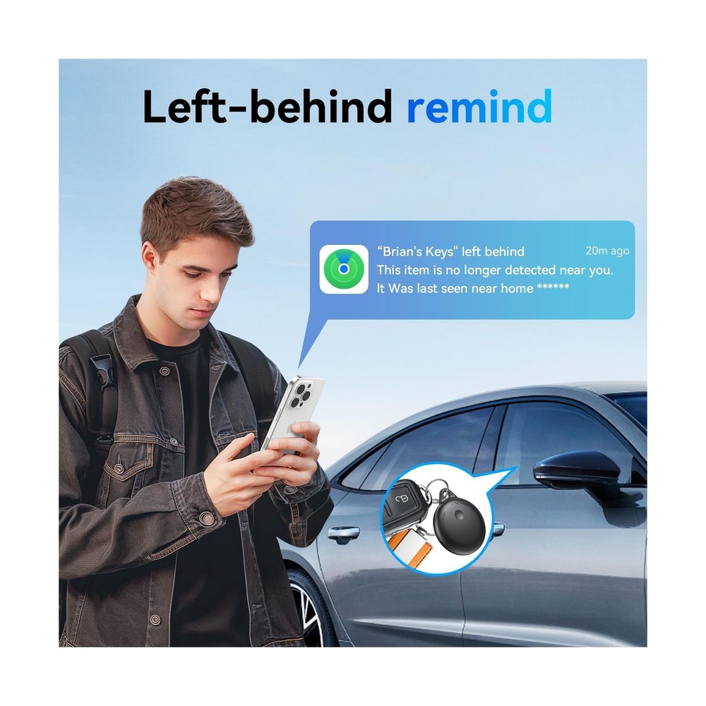Smart Tags-4 Pack, Smart Bluetooth Tracker Work with Apple Find My, Key Finde...