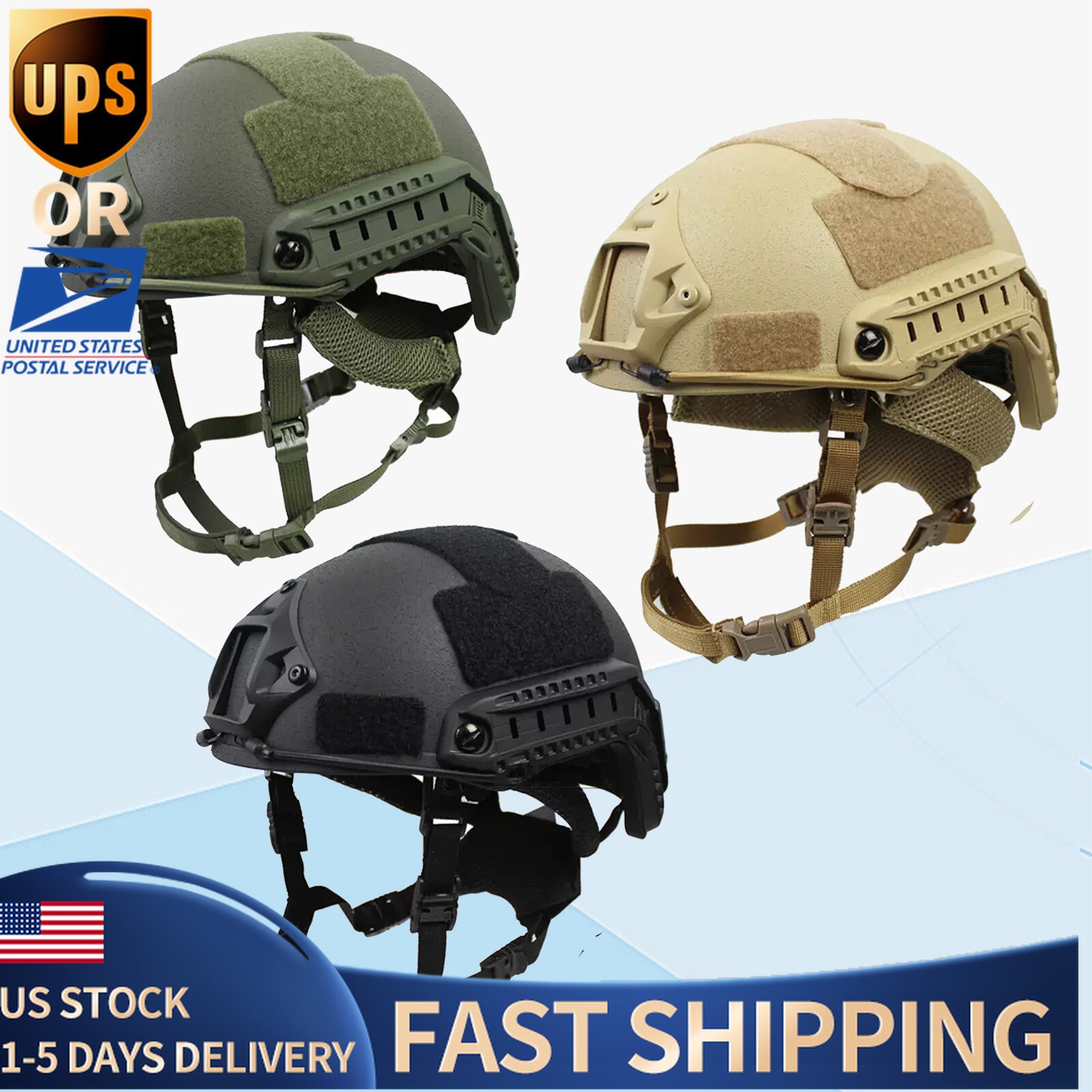 Ballistic FAST Helmet UHMW-PE Tactical Helmet with Liner Option New