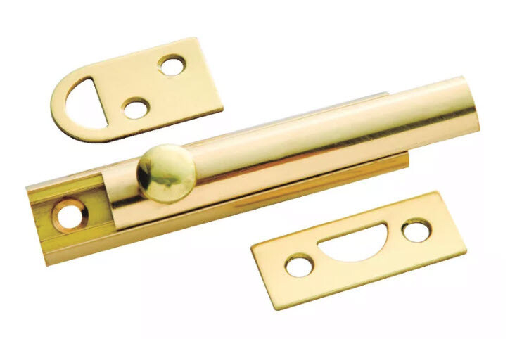 (12 Pack) Flush Surface Bolt Lock - Amerock - Bright Solid Brass - 6"