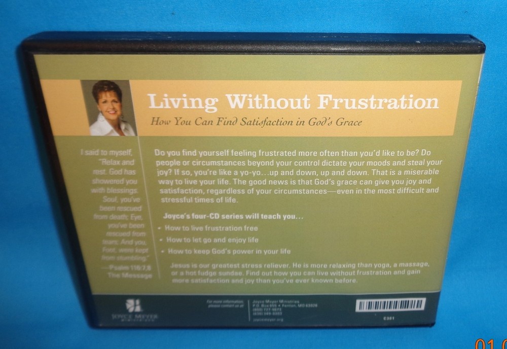 JOYCE MEYER LIVING WITHOUT FRUSTRATION 4 CD AUDIO SET USED