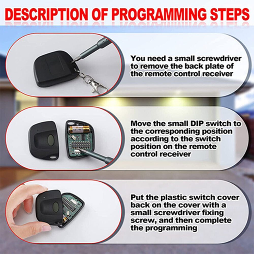 Multi-Code 3089 308911 Gate Garage Door Opener Remote Control 10 DIP Code 300MHz