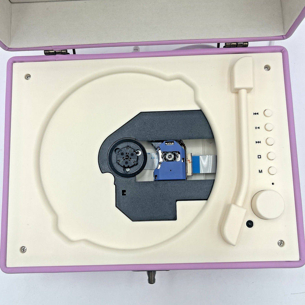 CD Player Portable Bluetooth, Pink Retro CD Player Tested Worrks