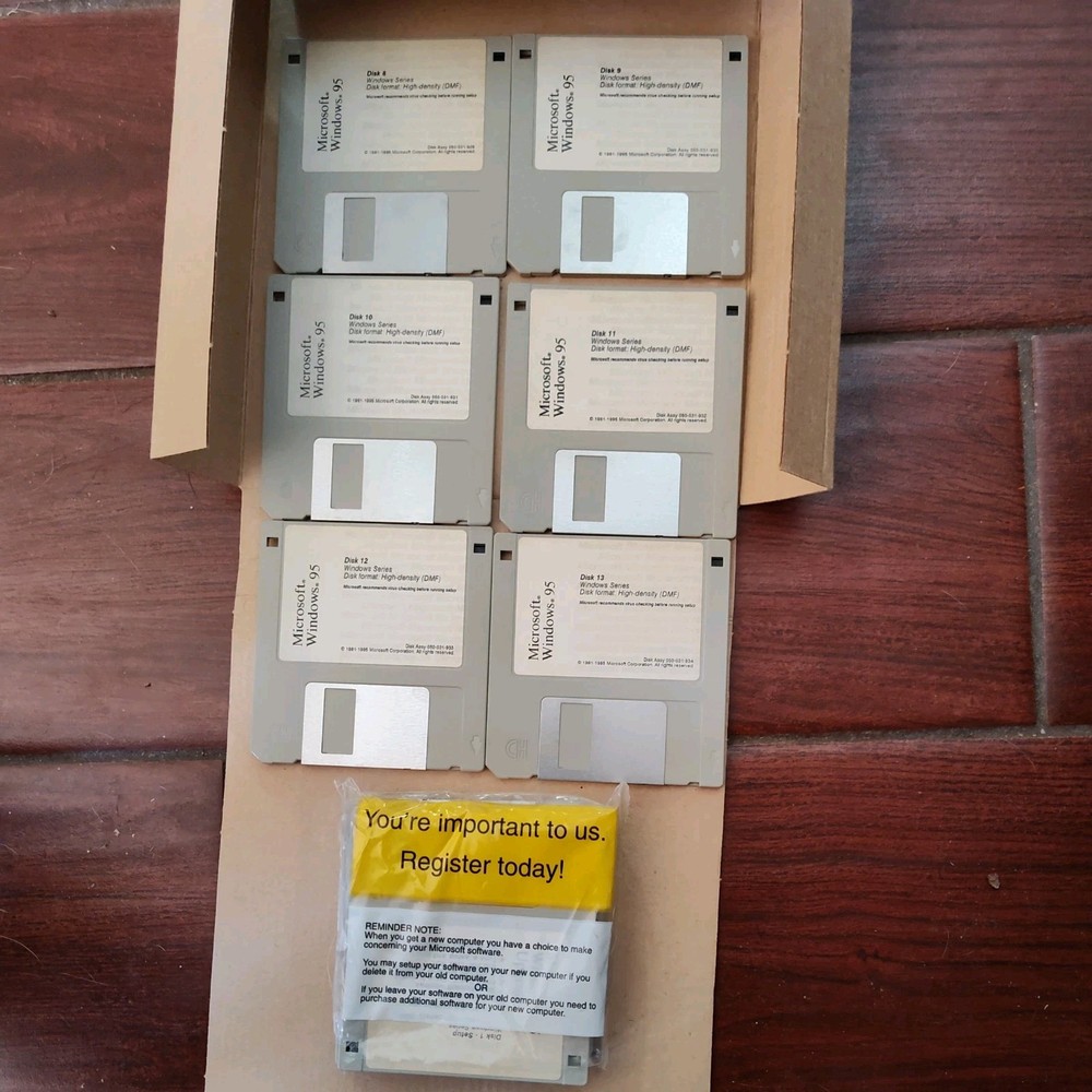 RARE 3.5" MICROSOFT WINDOWS 95 OPERATING SYSTEM BOXED