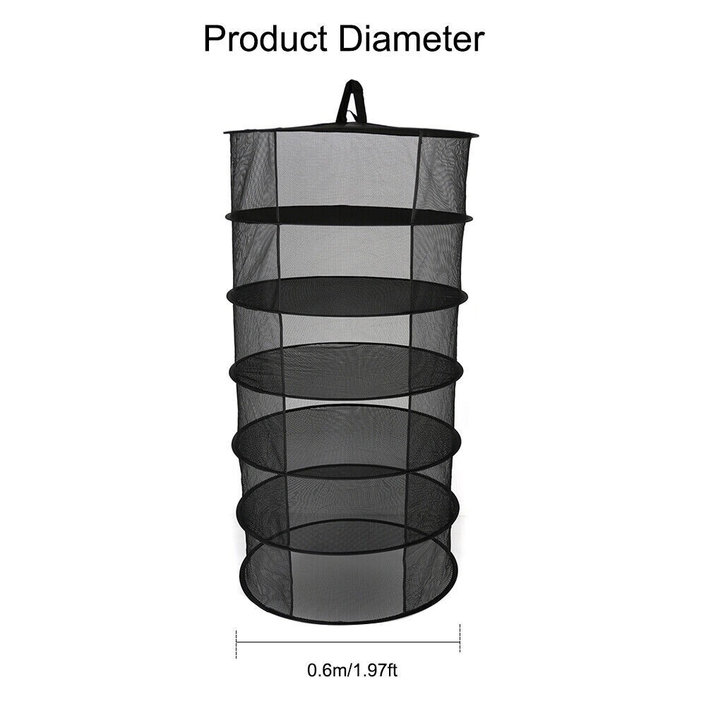 HERB DRYER RACK 6 LAYERS BLACK MESH CARRYING CASE