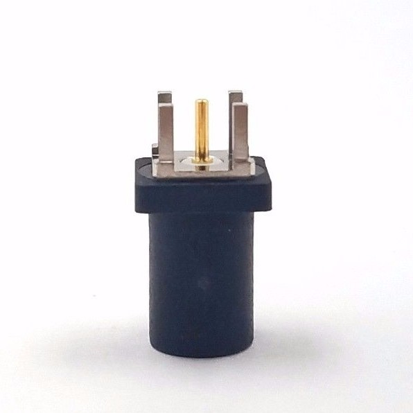 10pcs Auto Fakra Straight Plug PCB Mount, Key Code: A (Black)