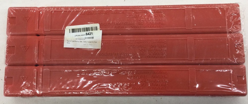 Fasmov Triple Warning Triangle Kit 3 Pack, NEW