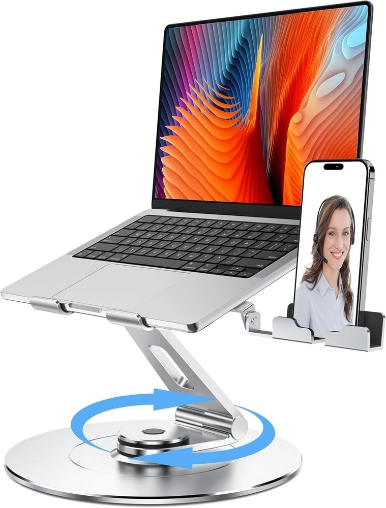 Adjustable Laptop Stand with Phone Holder