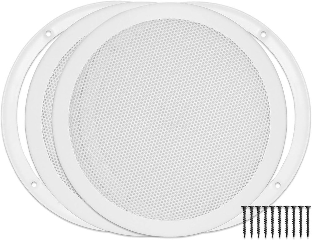 RH-4002-8-2-A White Surface Mount 8-3/8" Speaker Covers, Pair