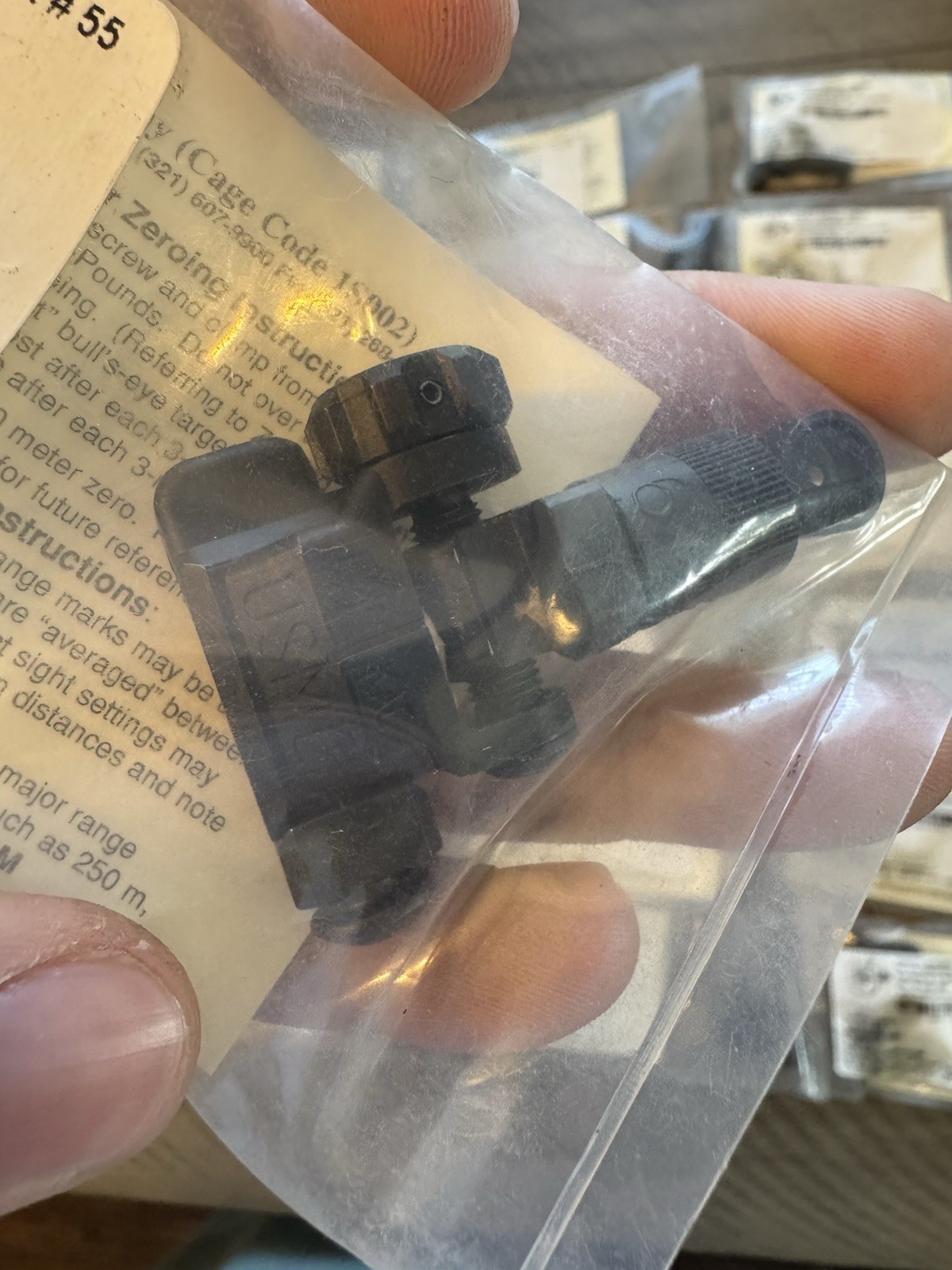 KAC Rear Iron Stamped USMC