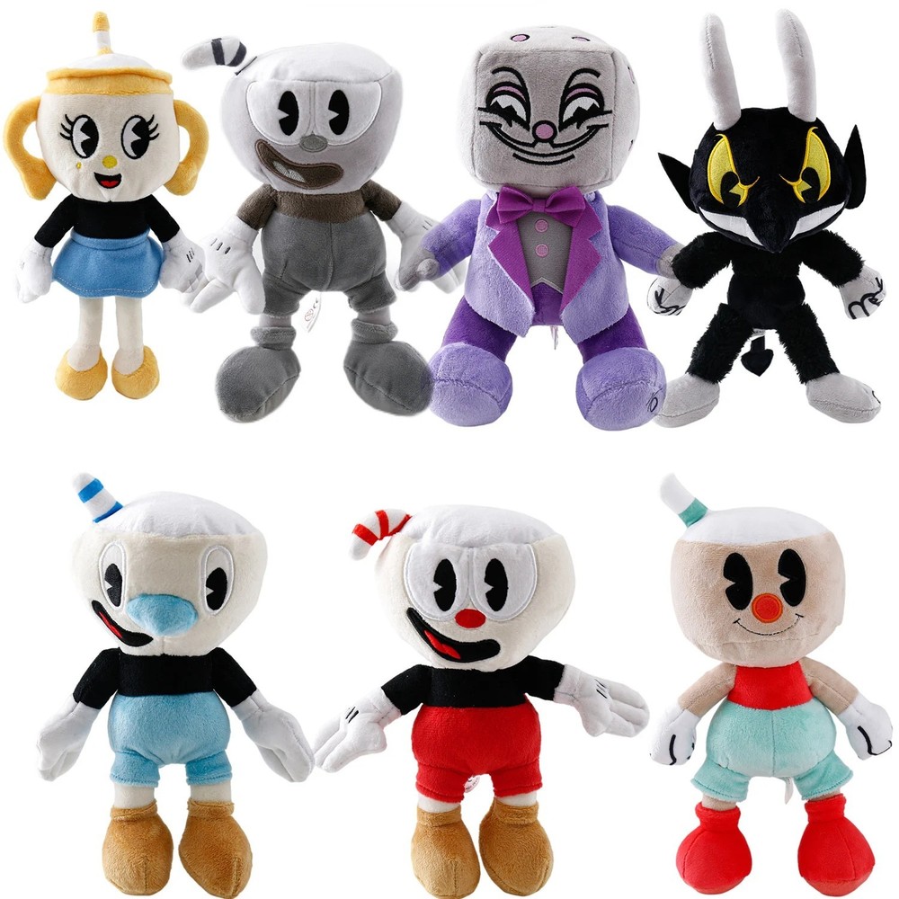 10" Cuphead Mugman Series Stuffed Plush Doll Toy Legendary Chalice King Dice
