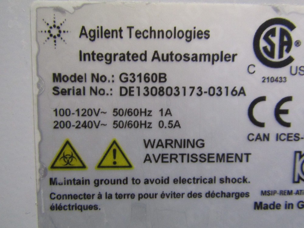 Agilent Technologies Intergrated Autosampler G3160B