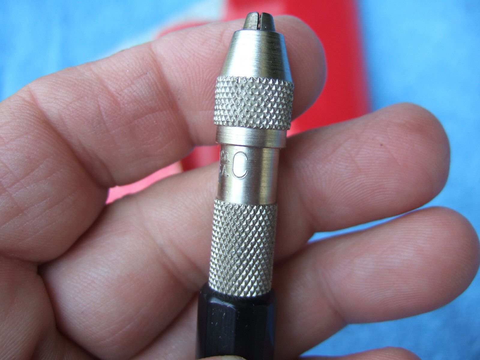 Starrett No S166 Pin Vise Set Vintage USA Octagonal Handle MACHINIST TOOLMAKER 2