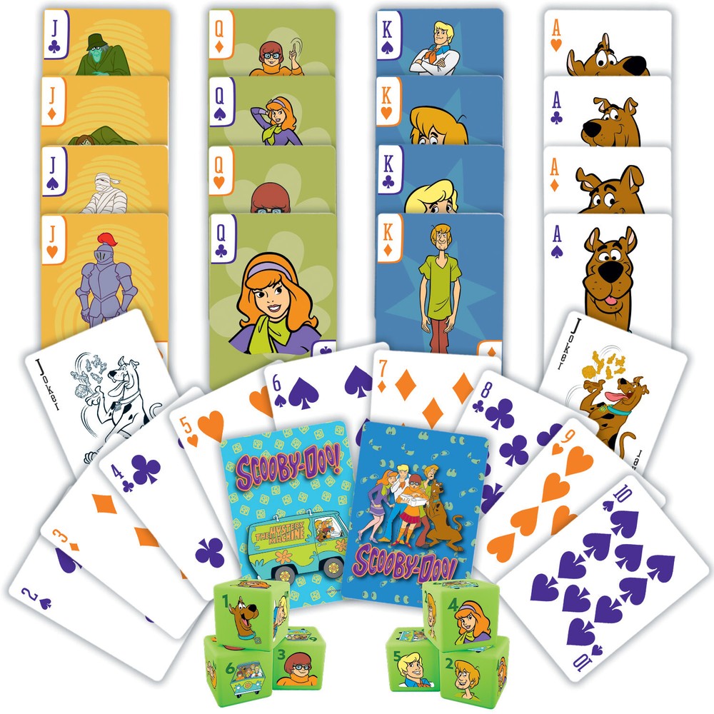 MasterPieces - Scooby-Doo! - Officially Licensed 2-Pack Playing Cards & Dice Set