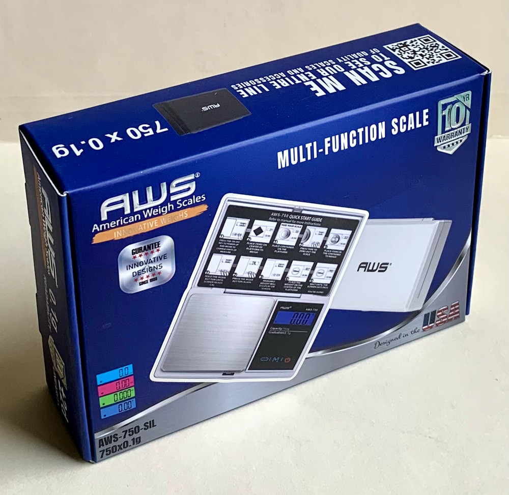 AWS Multi-Function Scale, AWS-750-SIL, 750x 0.1g