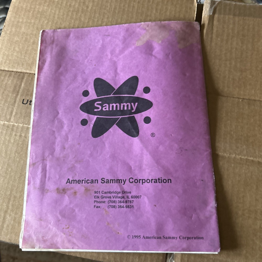 original Factory Zombie Raid Sammy Arcade Video game manual