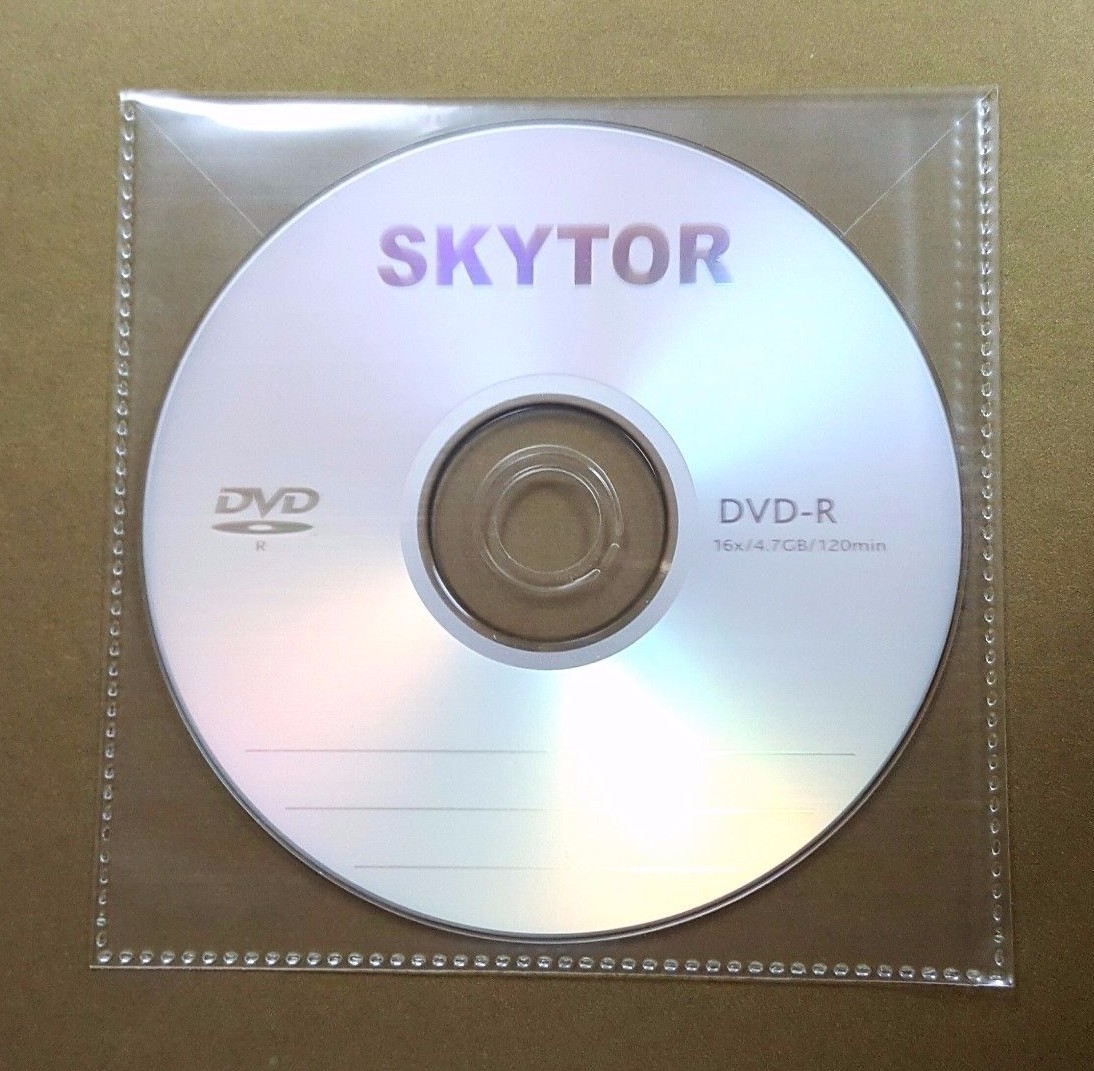 100 CD DVD CPP Clear Plastic Sleeve with Flap, stitching on borders, 100micron