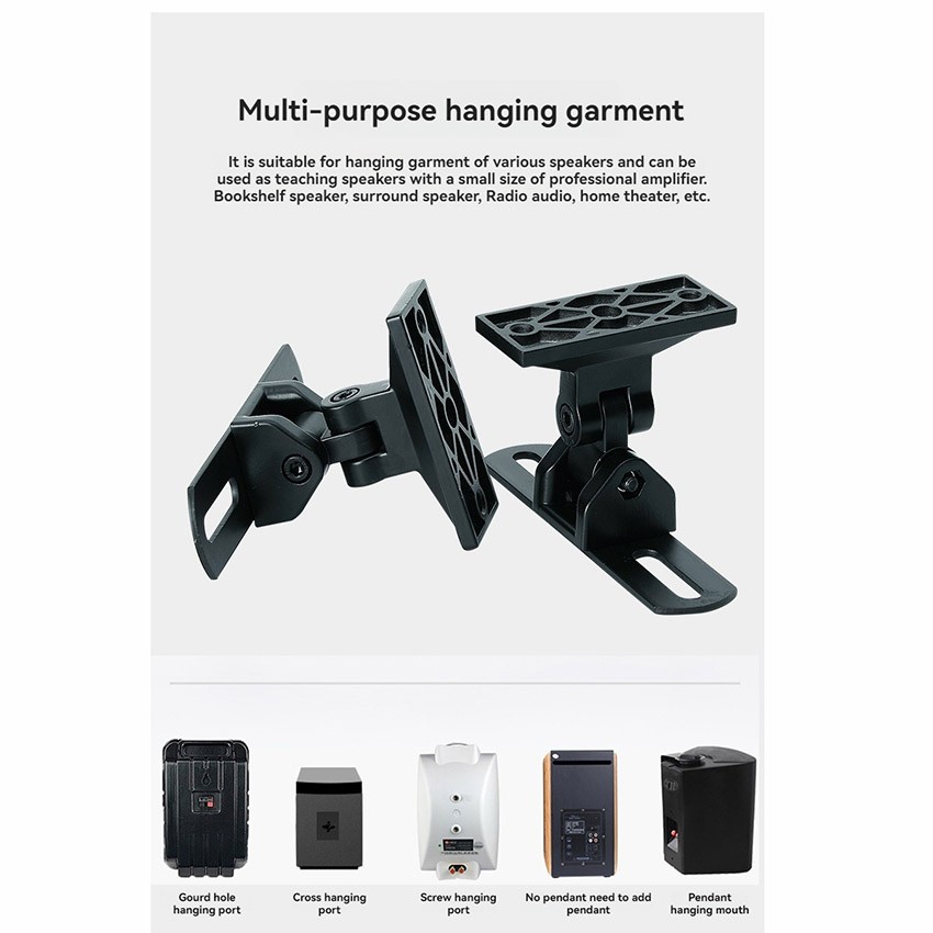 Speaker Mount Bracket Adjustable Speaker Wall Mount Brackets Speaker Stand 2PCS