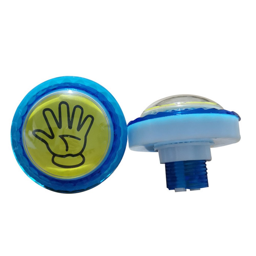 2Pcs 60mm Arcade Button Push LED Dome Illuminated Convex Hand Palm Pattern 12V
