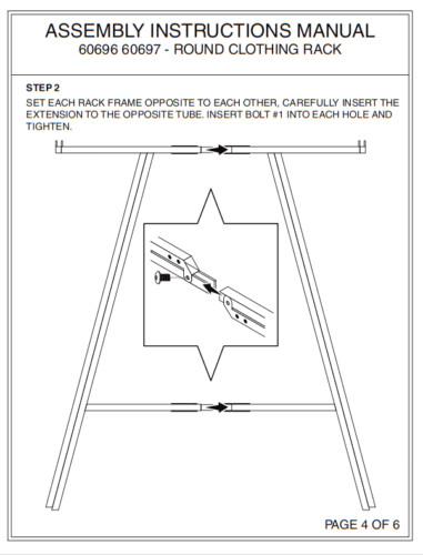 Chrome 36" Round Clothing Rack Height 48 - 72" H Leveler Glides Garment