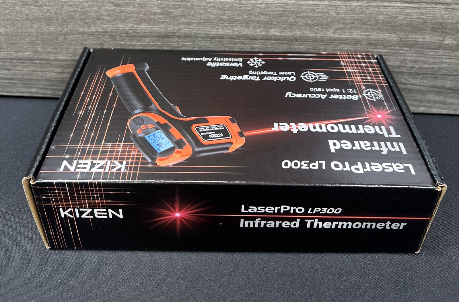 KIZEN Infrared Thermometer LaserPro LP300 Handheld Temperature Gun Orange