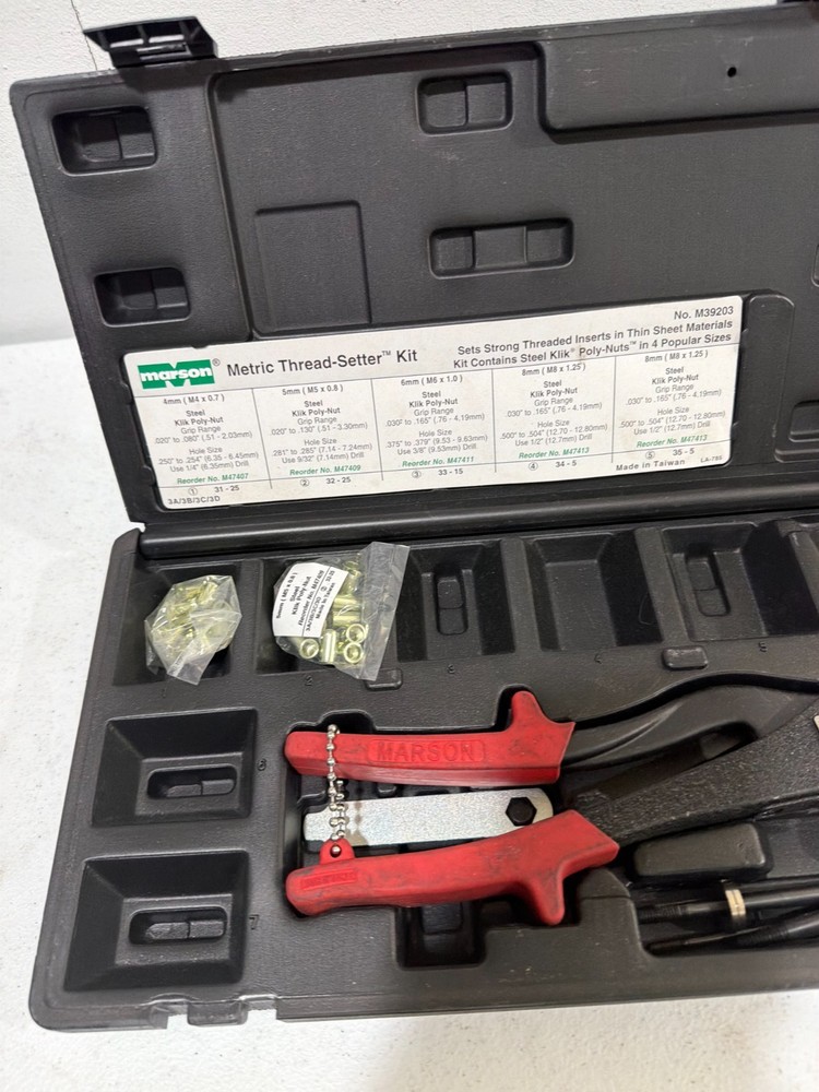 Marson 39203 METRIC Thread setter kit 6E
