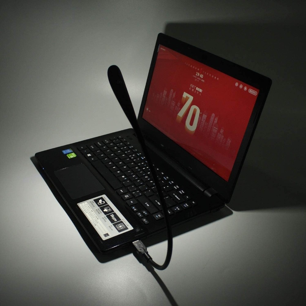 EBYPHAN Dimmable USB Lamp, Flexible Keyboard Light, Mini Small, Black