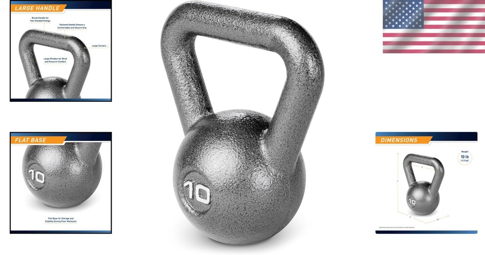 Hammertone Kettlebell 10 lbs for Ultimate Home Strength Training