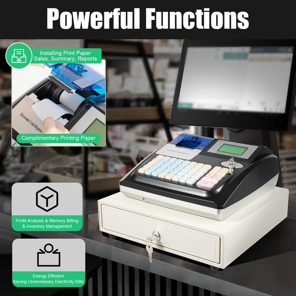 48 Keys Fully System Electronic Cash Register / POS System Management