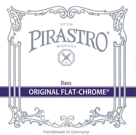 Pirastro Original Flat Chrome Bass String Set  3/4 Chrome Wound