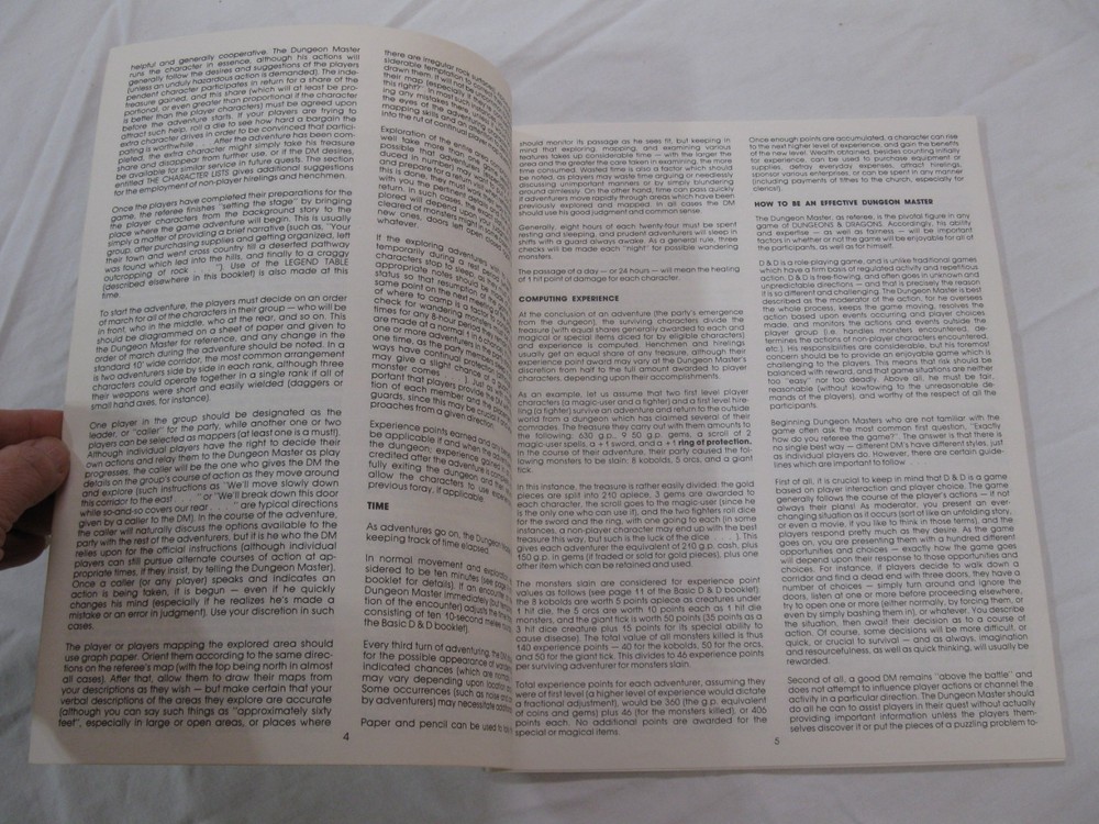 Dungeons & Dragons 1001 Basic Set 2nd Edition TRS Games Incomplete