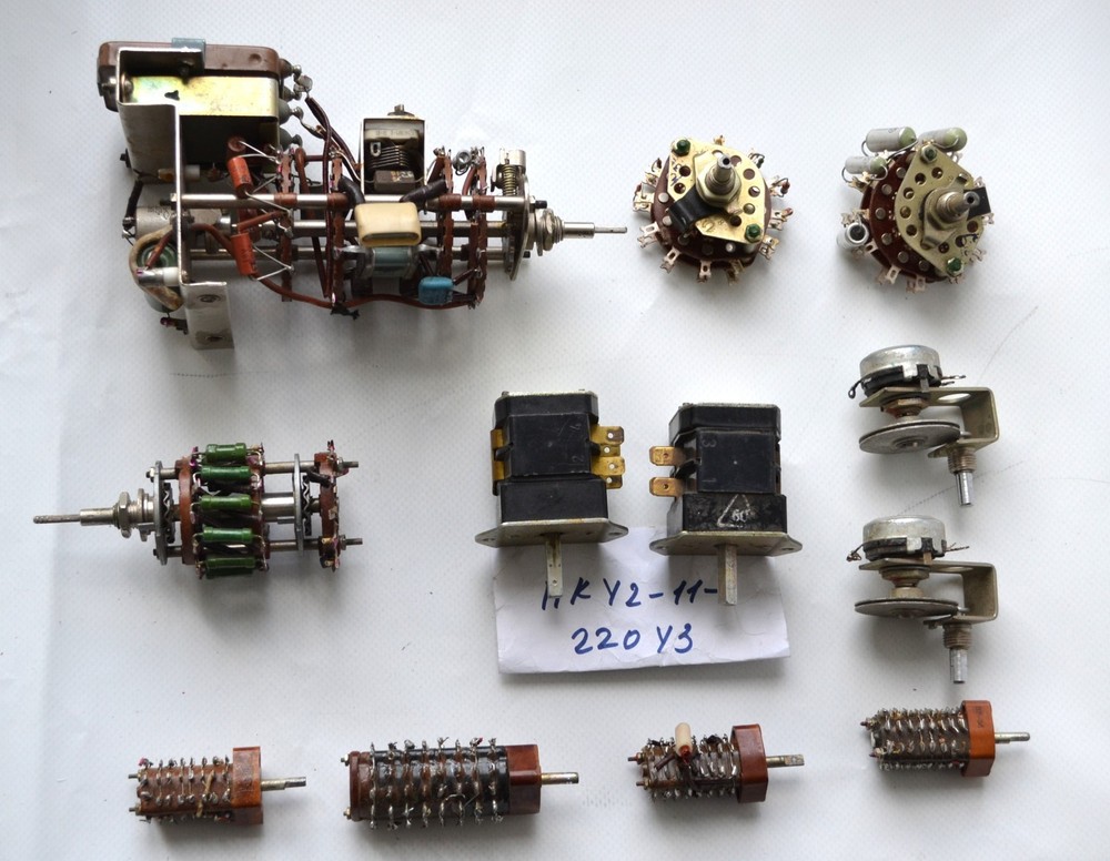 12PCS Set of Vintage Soviet Variable Resistor Rotary Switch Potentiometer SP3-9a