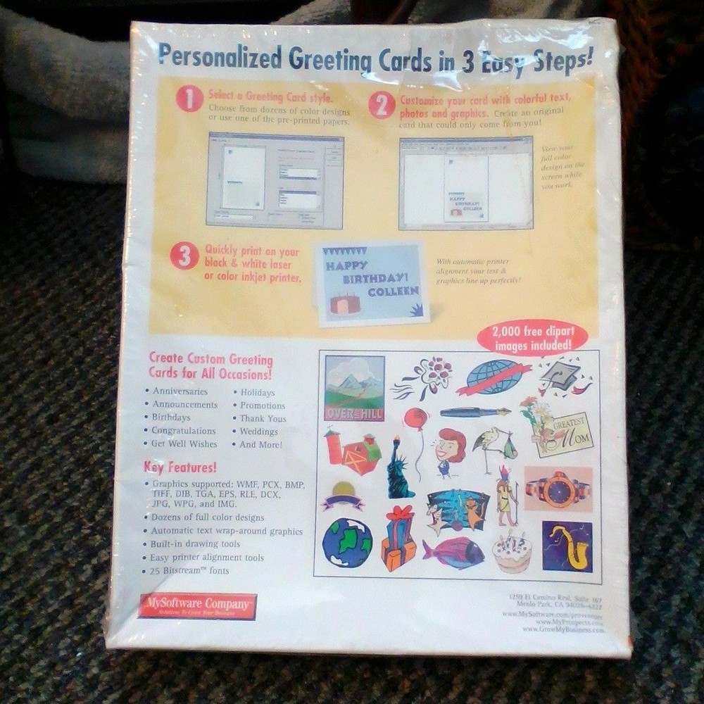 Vtg Computer Software Windows 95 Pro Venture Greeting Cards CD-ROM