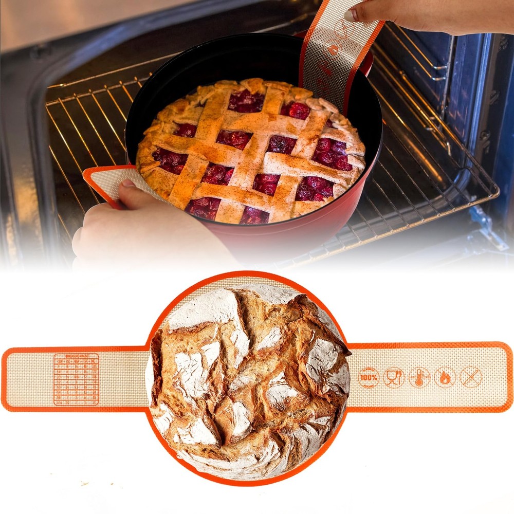 UBeesize Thickened Silicone Bread Sling, Reusable Sourdough Bread Baking Mat For