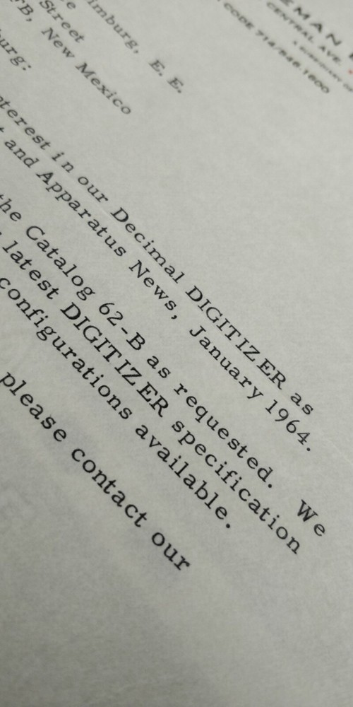 1964 COLEMAN ELECTRONIC SYSTEMS ~ CATALOG 62-B ~ Digitizers