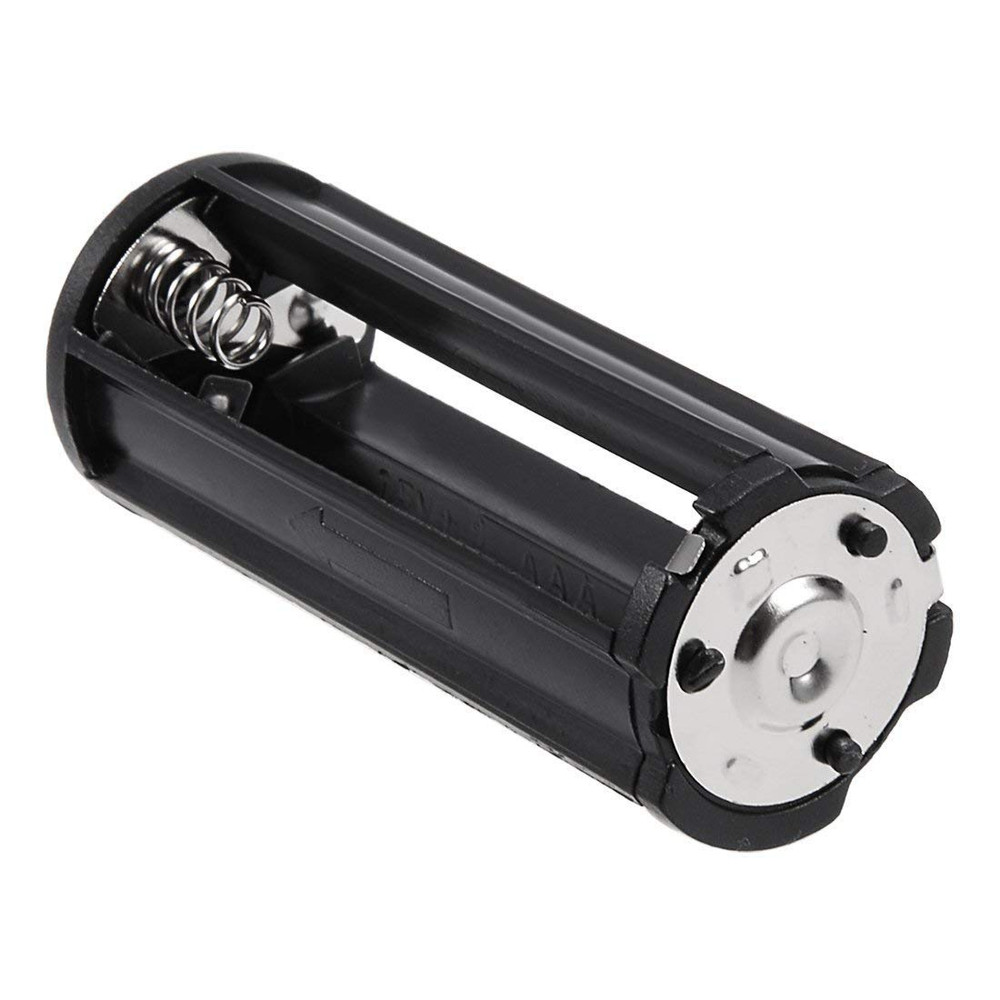 1PCS Cylindrical 3 AAA Plastic Battery Holder Adapter Case StorageBox Flashlight