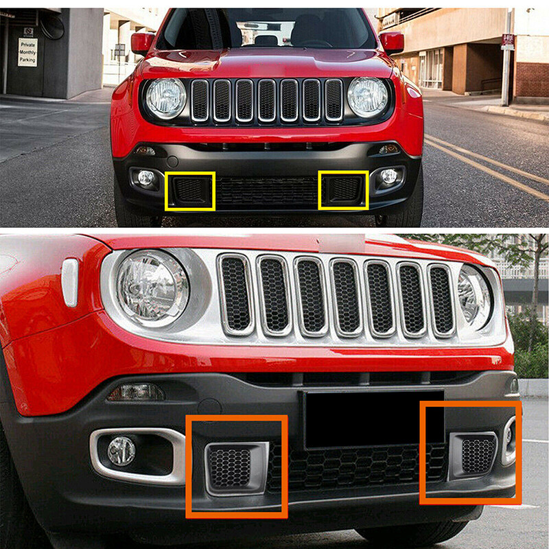 New For 2015-2018 Jeep Renegade Left+Right Front Bumper Lower Grille Bezel Cover