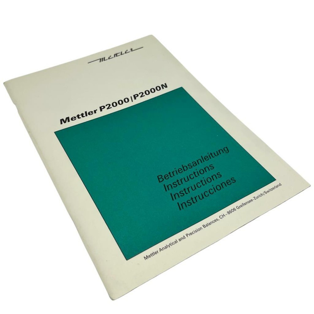 Mettler P2000/P2000N Instruction Manual