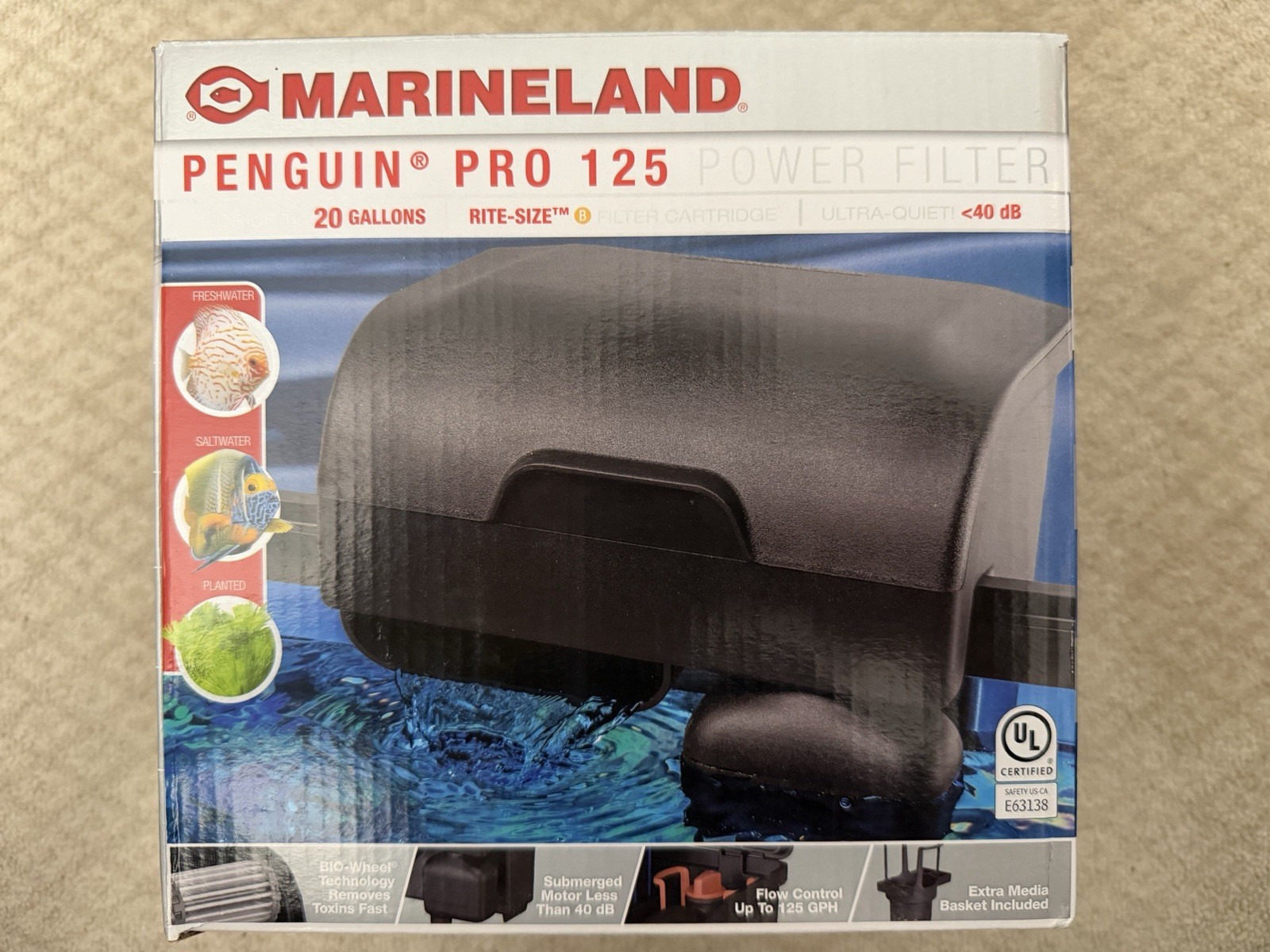 Marineland Penguin PRO 125 Power Filter Cartridge Up To 20 Gallons