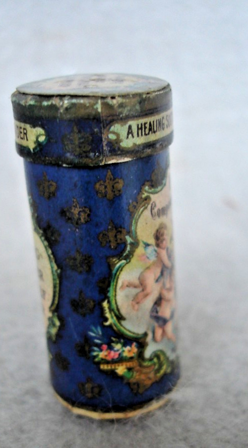 1950,s C.F. Booth derma talcum Small SAMPLE cardboard