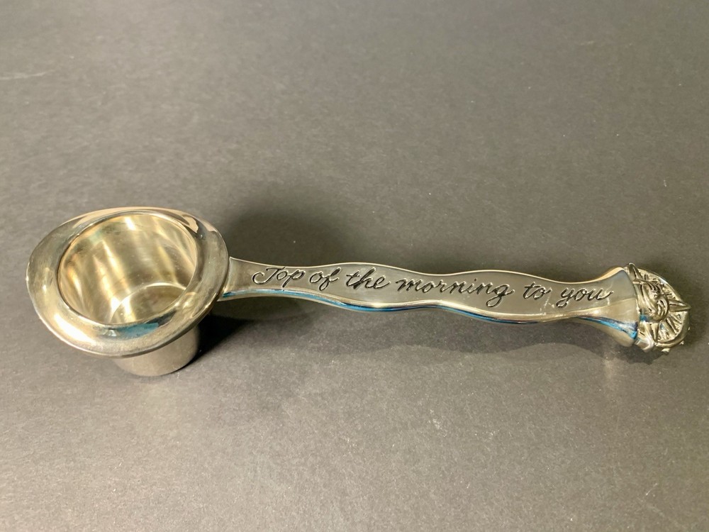 Neiman Marcus Silverplate Top Hat Coffee Scoop Top Of The Morning To You Sunrise