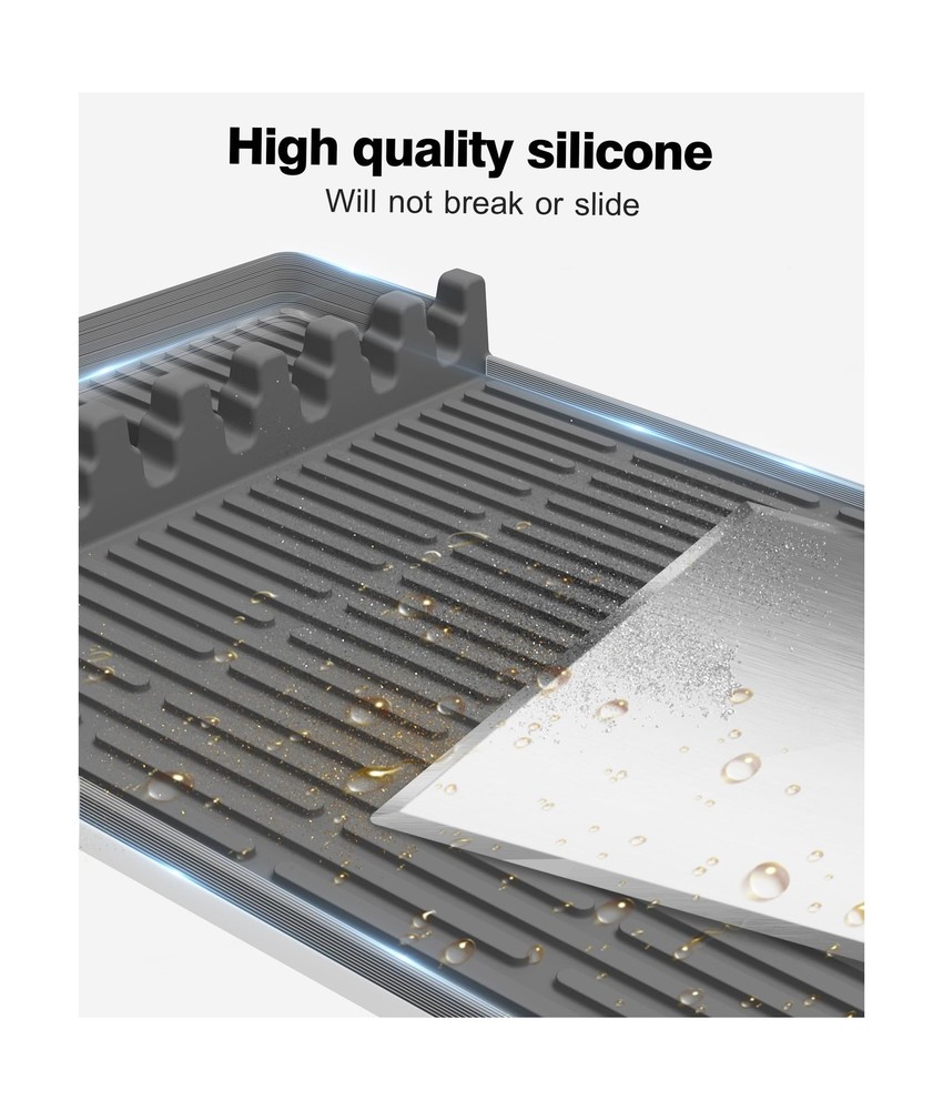 Silicone Griddle Tools Mat for Blackstone - Large Silicone Spatula Mat with D...