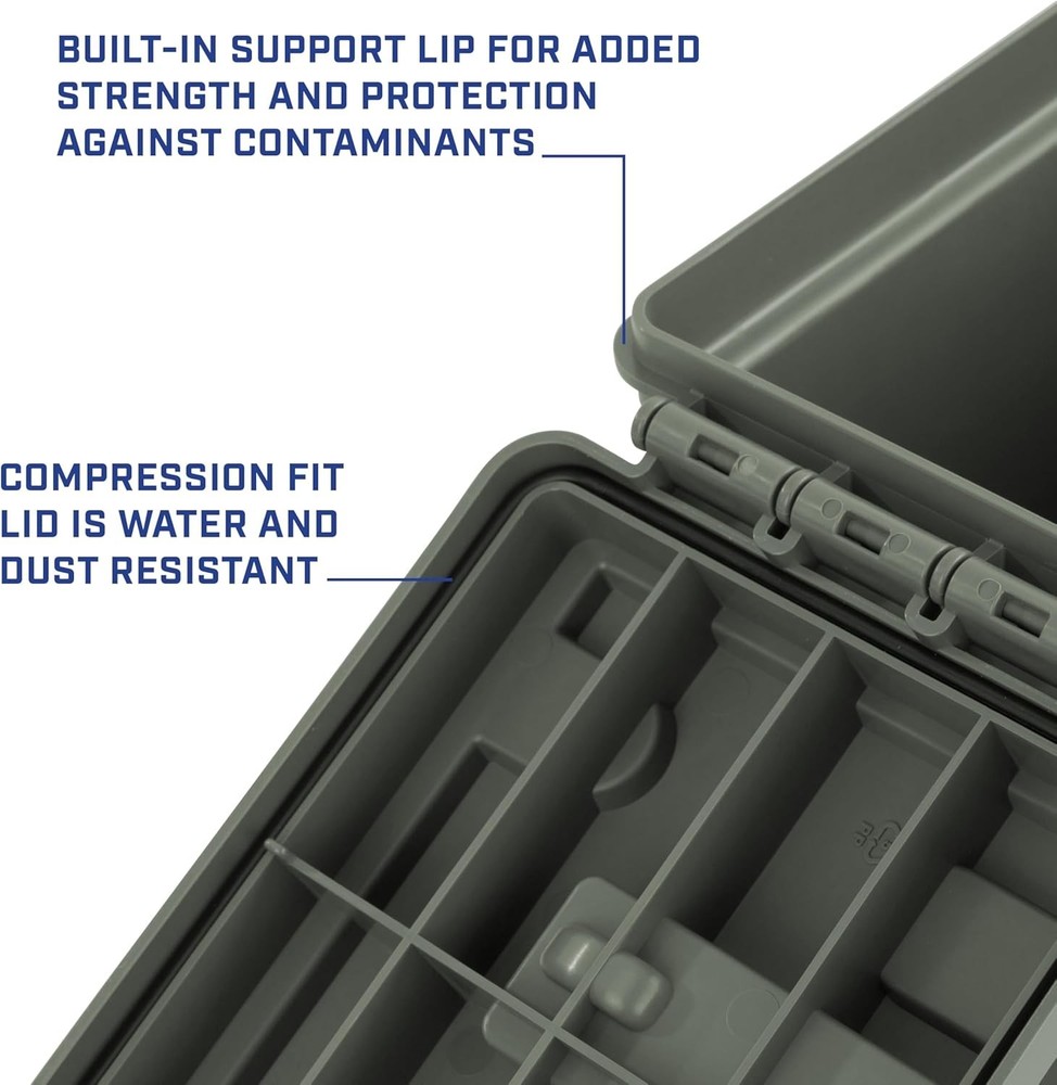 Stackable Storage Bins with Lockable Lids - 2-Pack Water-Resistant Containers