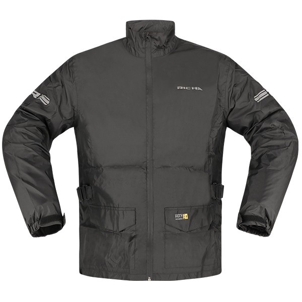 Richa Monsoon Waterproof Motorcycle Over Rain Jacket - Black