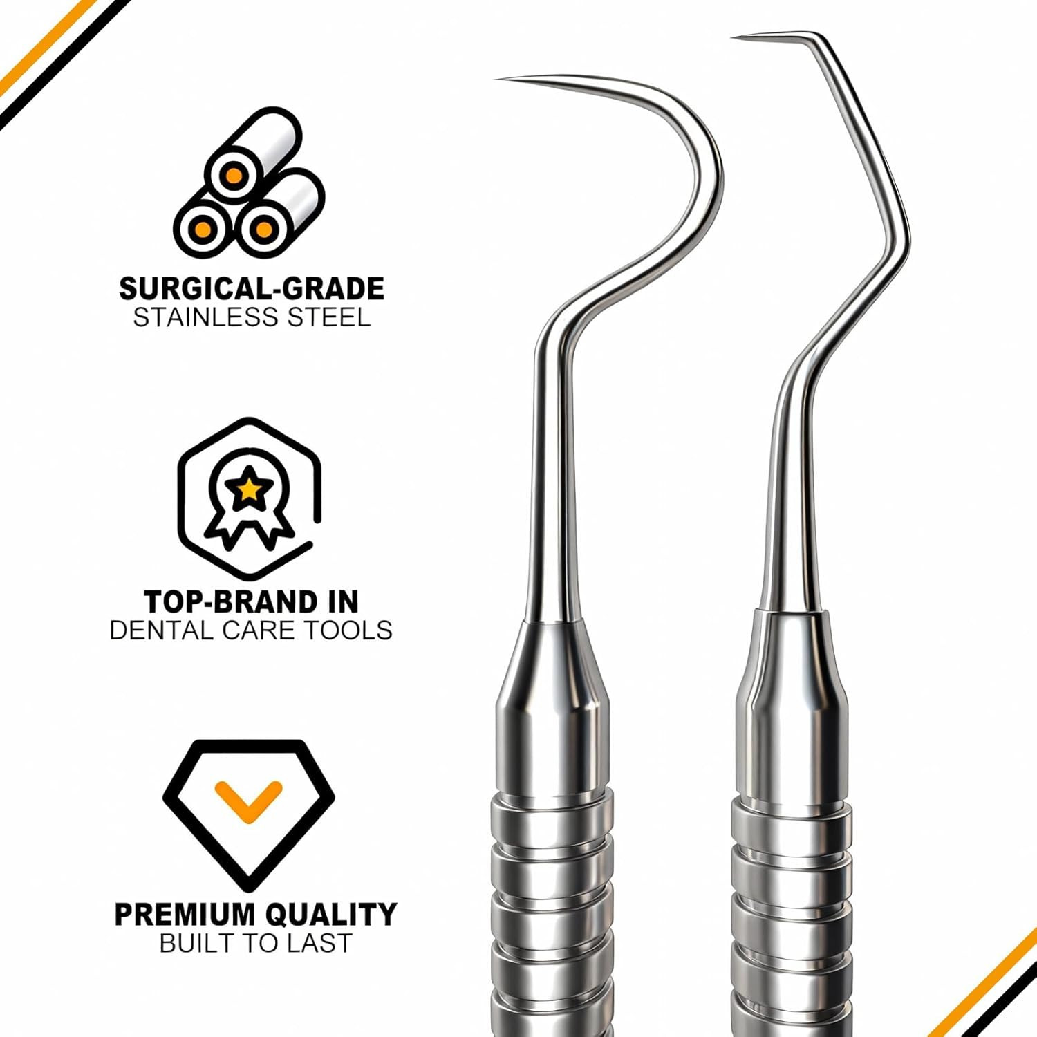 Dental Tools, Dental Pick for Teeth Cleaning, Stainless Steel Hygiene Kit with