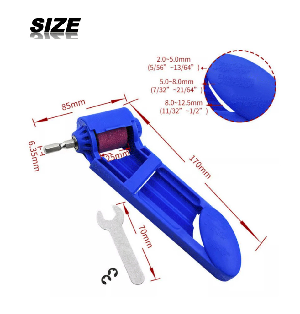 Drill Bit SHARPENER Corundum Grinding Wheel Titanium Portable Powered Tools US